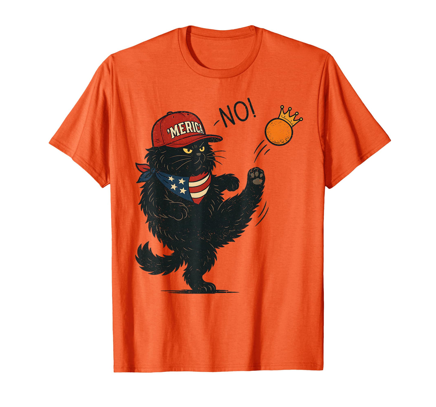 No Kings In America, Cats Against Trump Anti-Trump Black Cat T-Shirt for Men Women