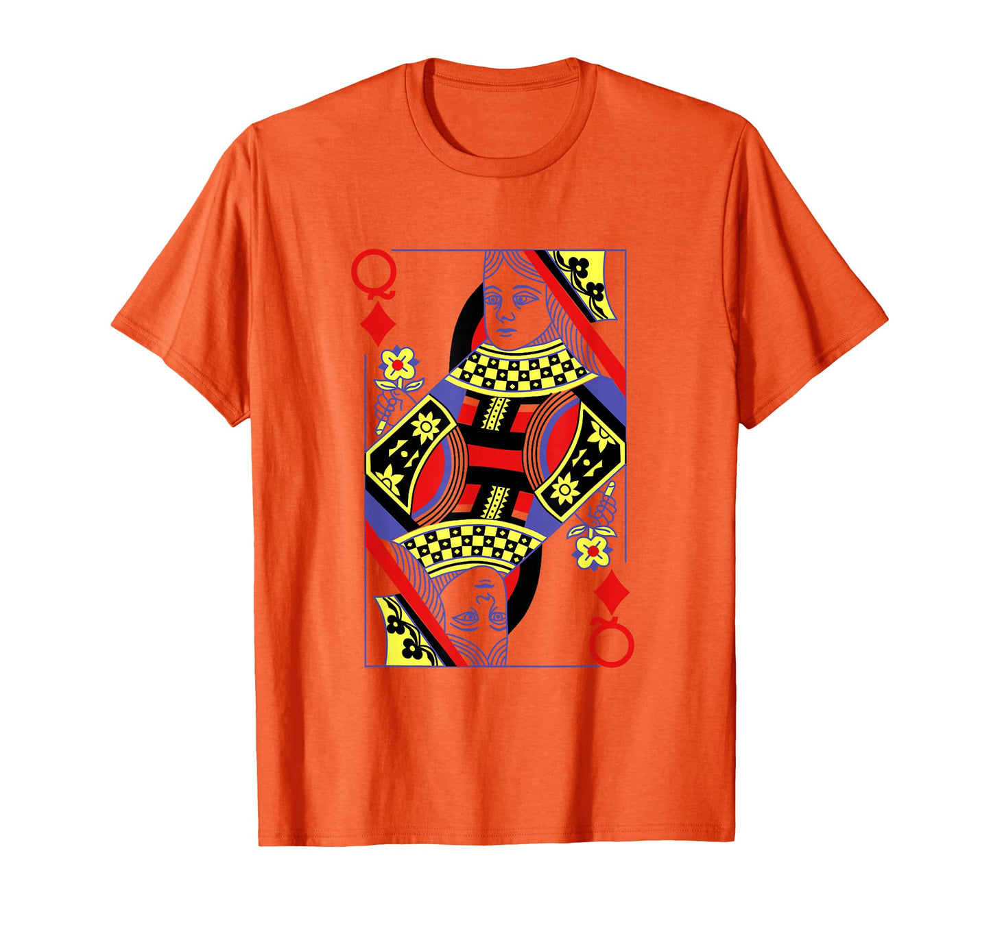 Queen Of Diamonds Deck Of Cards Playing Cards Halloween T-Shirt