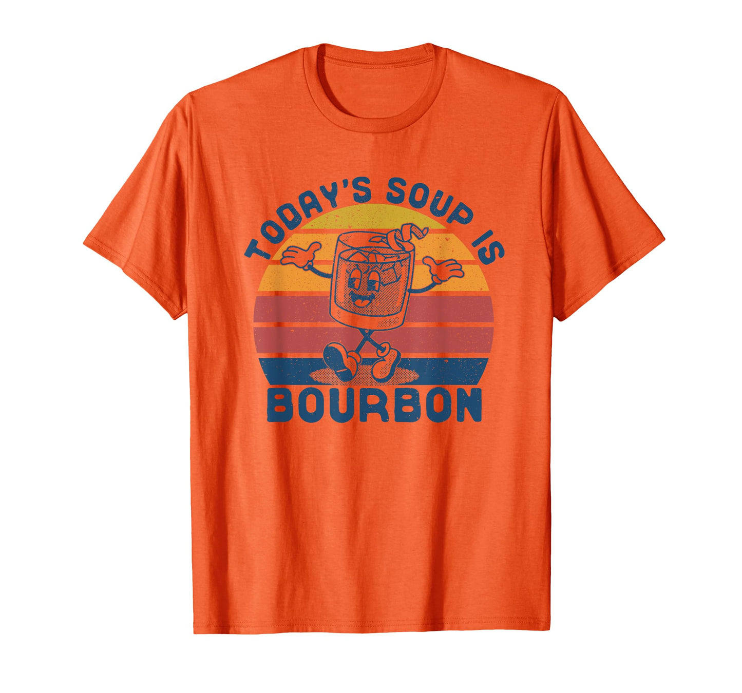 Today's Soup is Bourbon - Funny Lover Bourbon Glass Vintage T-Shirt