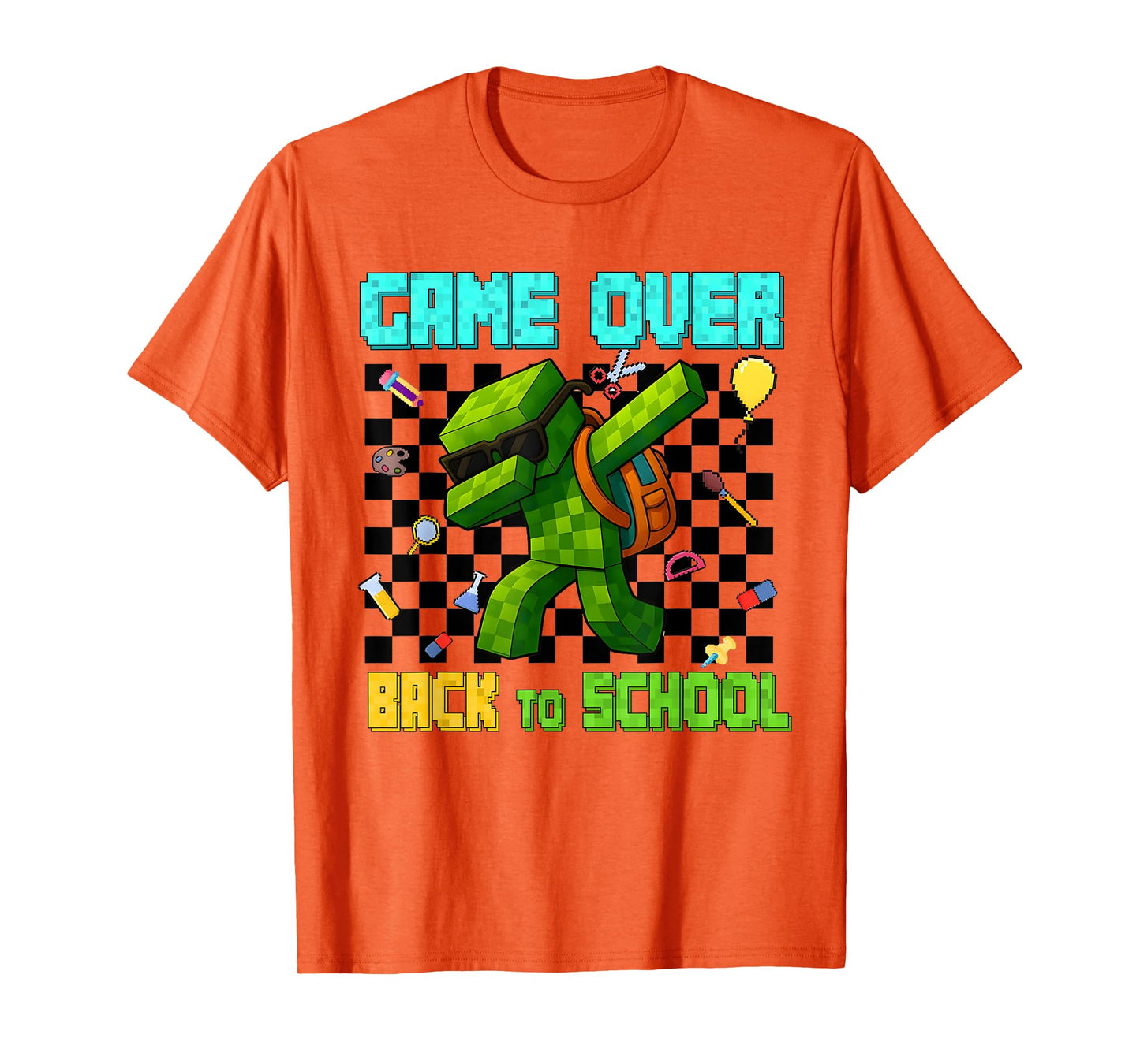 Game Over Back To School Gamer Funny Kids First Day School T-Shirt