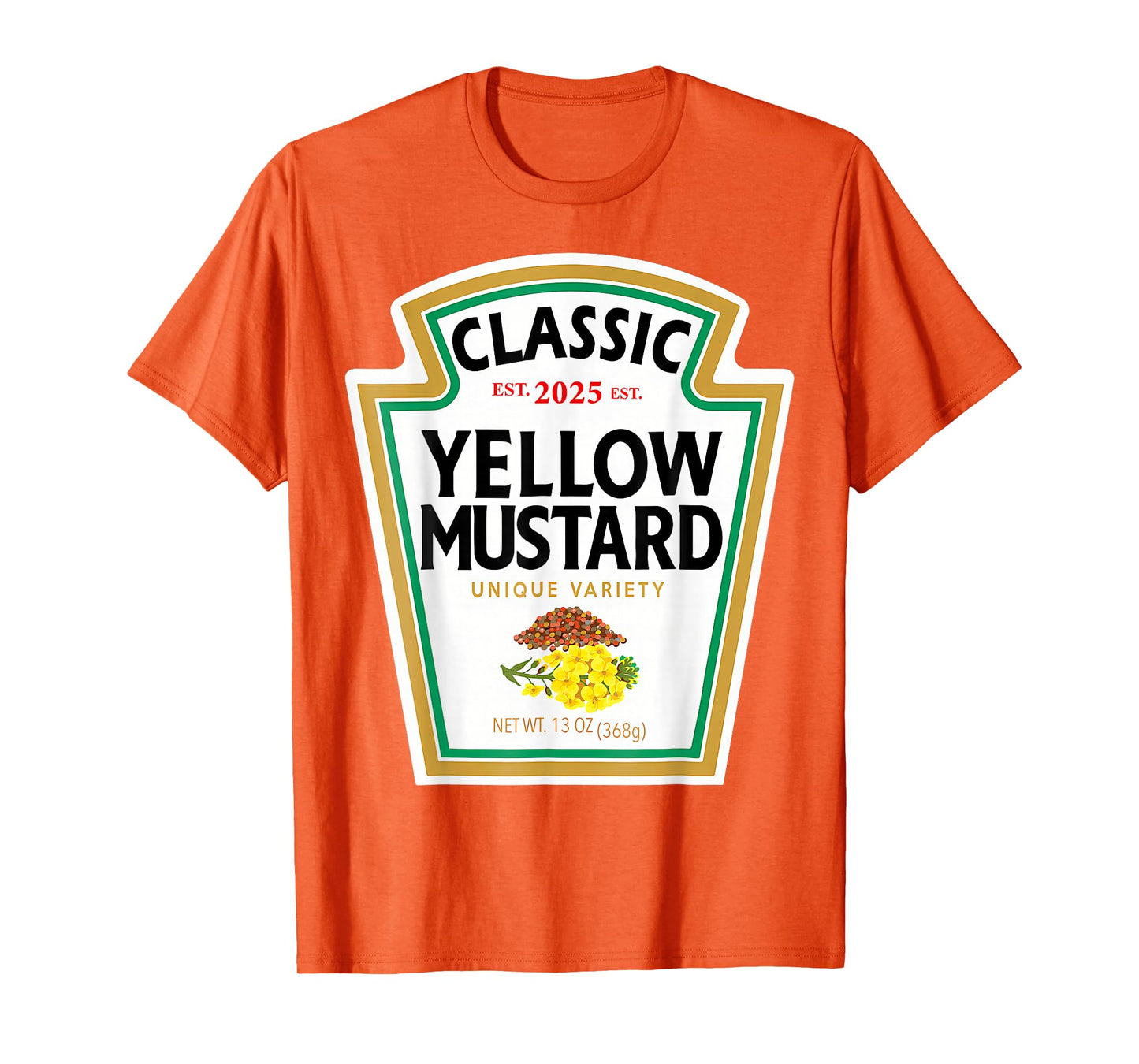 Yellow Mustard DIY Halloween Costume Matching Group Mustard T-Shirt