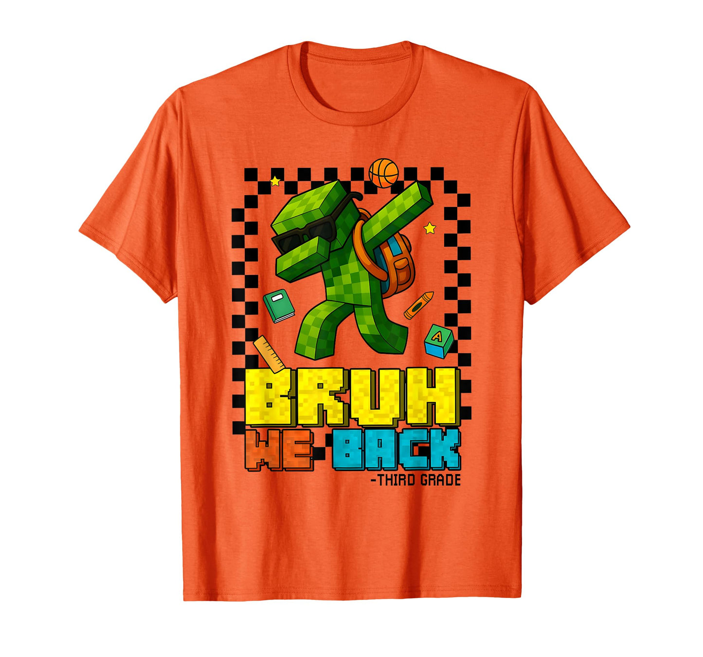 Bruh We Back 3rd Grade Back to School Gamer Dabbing Boy Kids T-Shirt