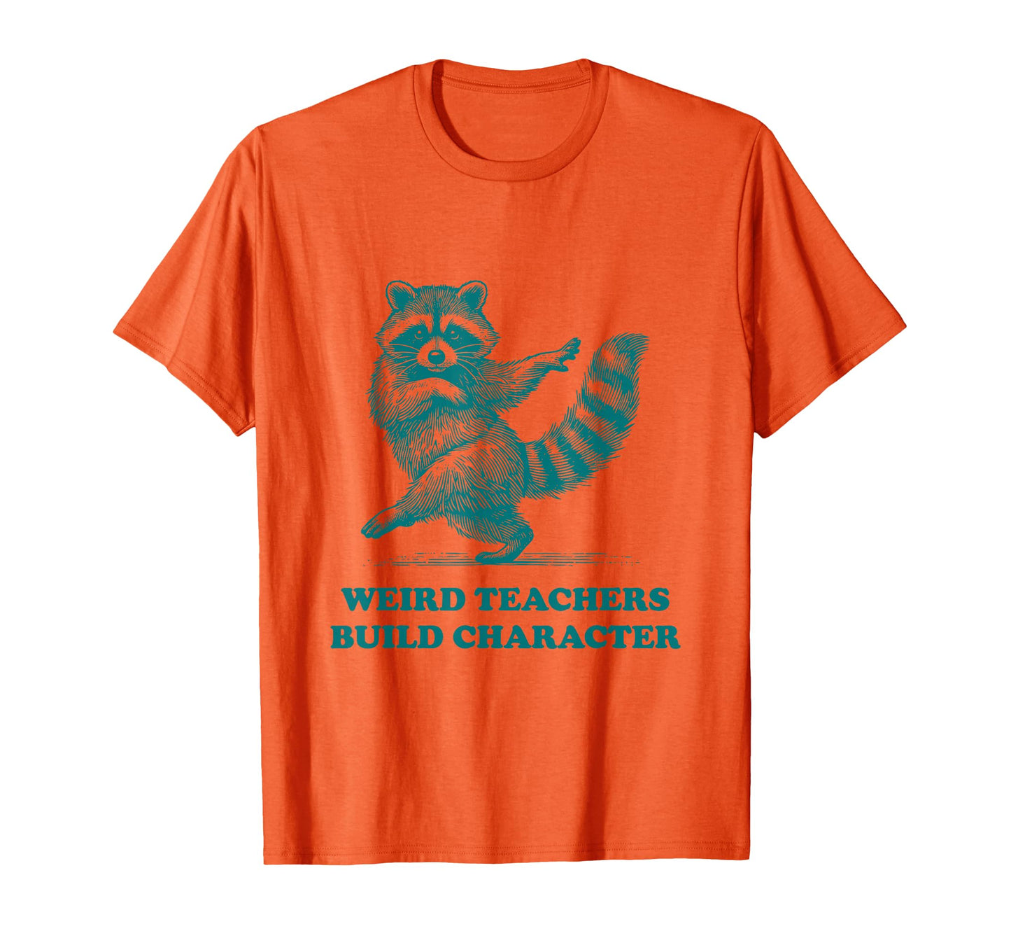 Weird Teachers Build Character Funny Dance Teacher Raccoon T-Shirt