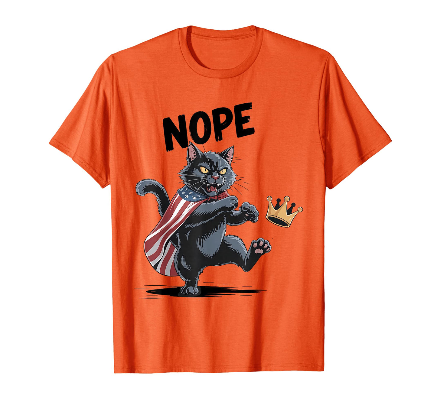 Black Cat No Kings October 18 No Kings Day T-Shirt