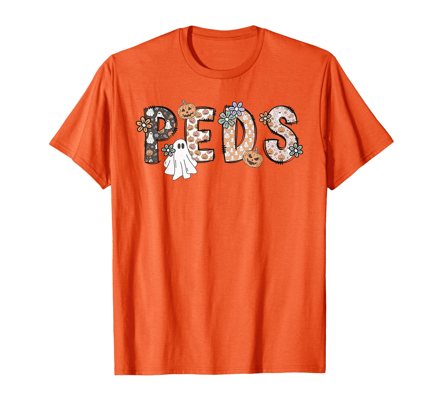 Halloween Nurse Peds Boo Boo Crew Pediatric Nurse Ghost Fall T-Shirt
