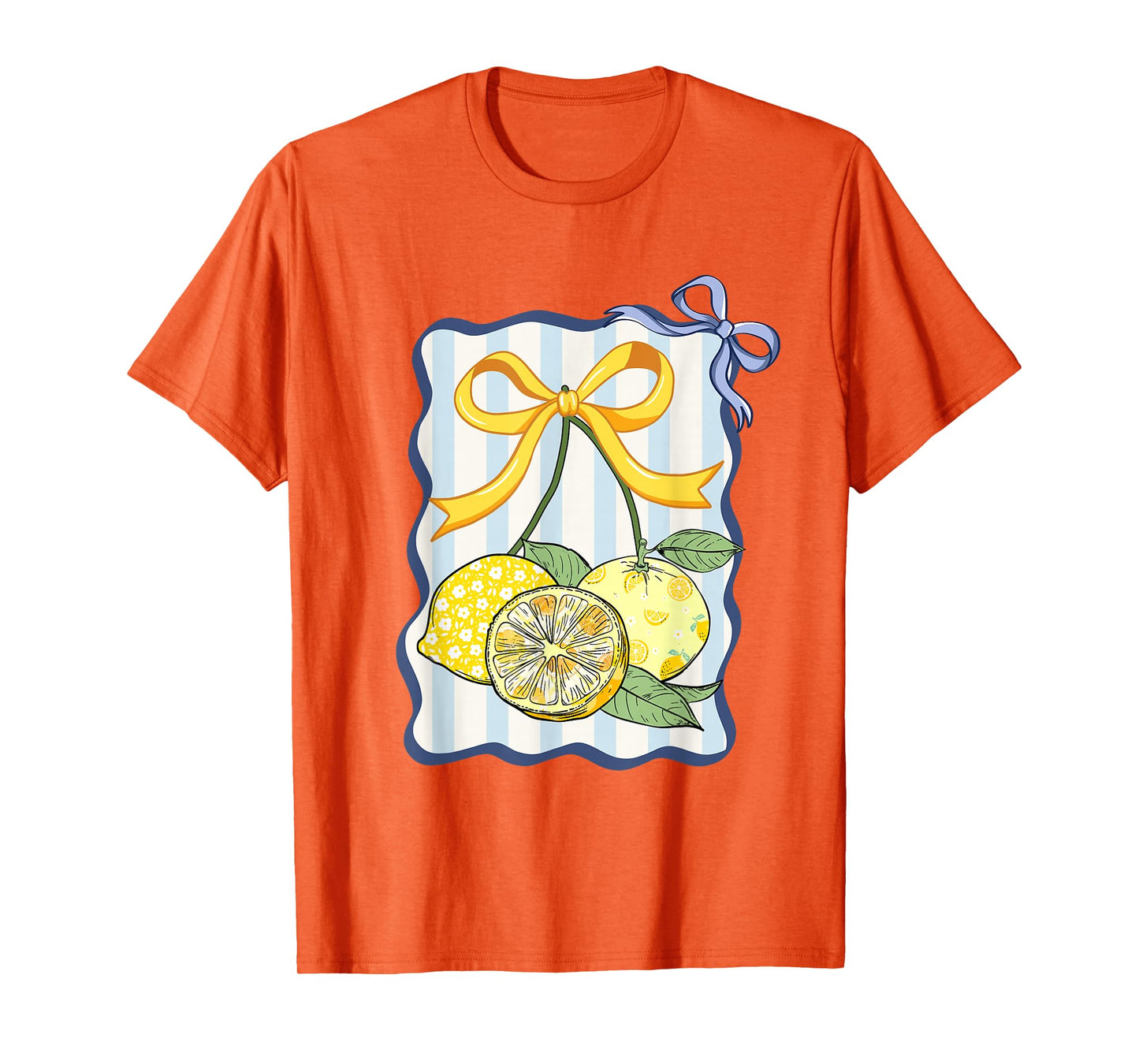 Fancy Lemon Coquette Bow Trendy Lemon Summer Girl Women T-Shirt