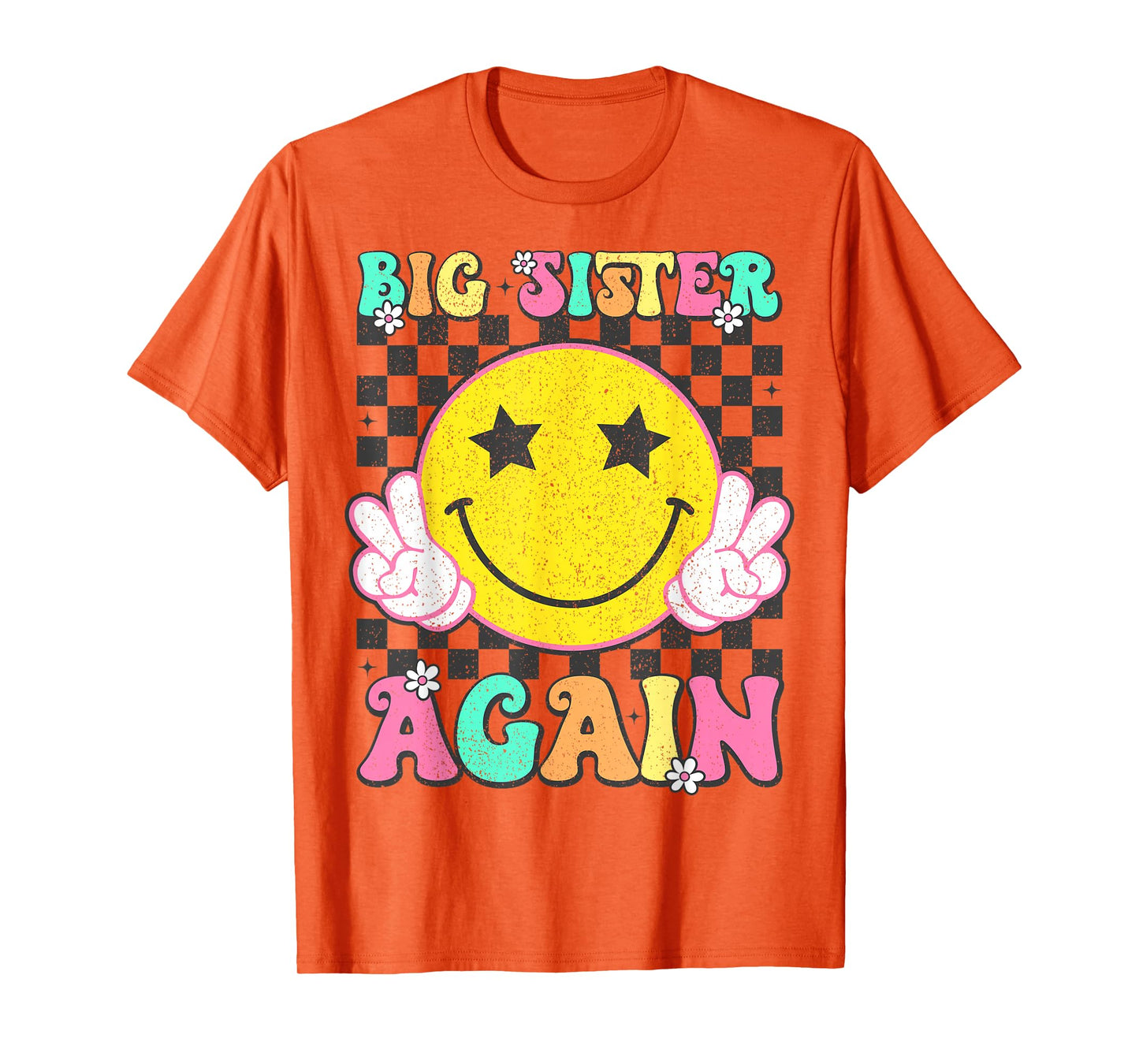 Big Sister Again Groovy Big Sister Girls Toddlers T-Shirt