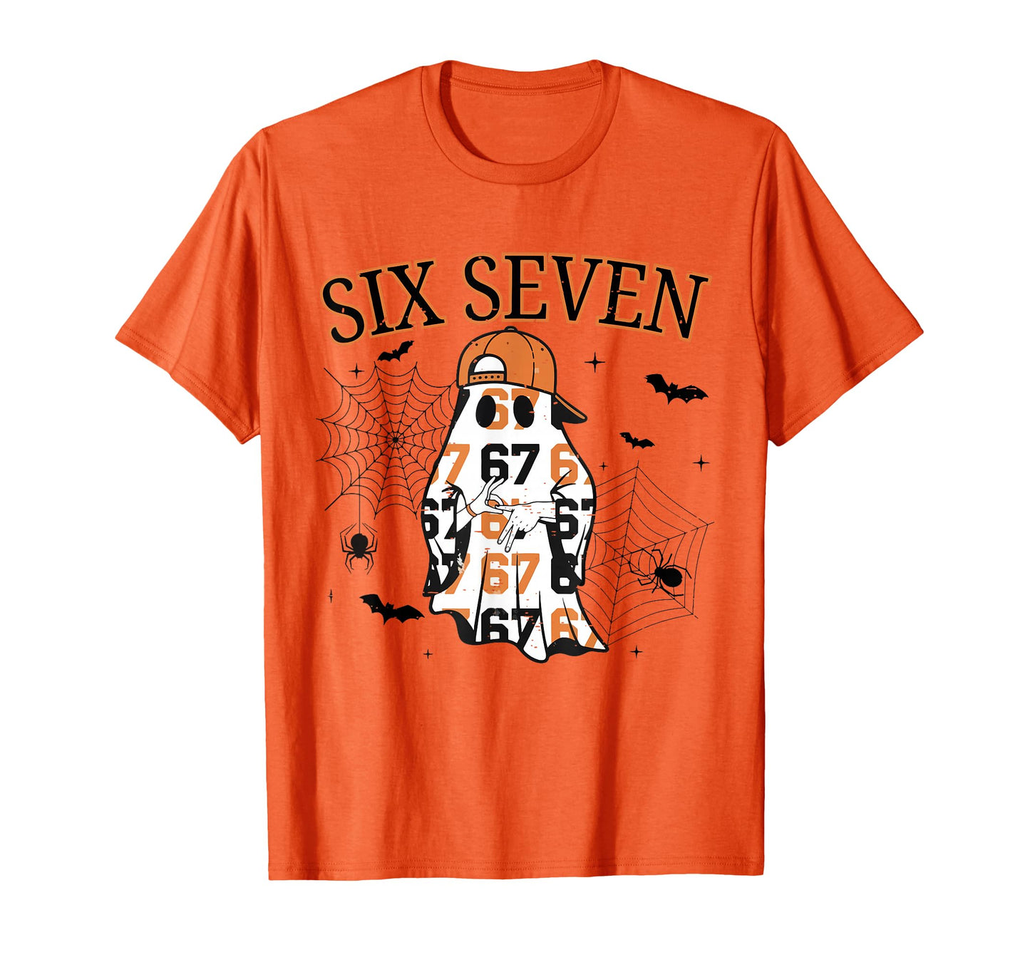 Six Seven Ghost Funny Trend 67 Spooky Season Halloween 6 7 T-Shirt