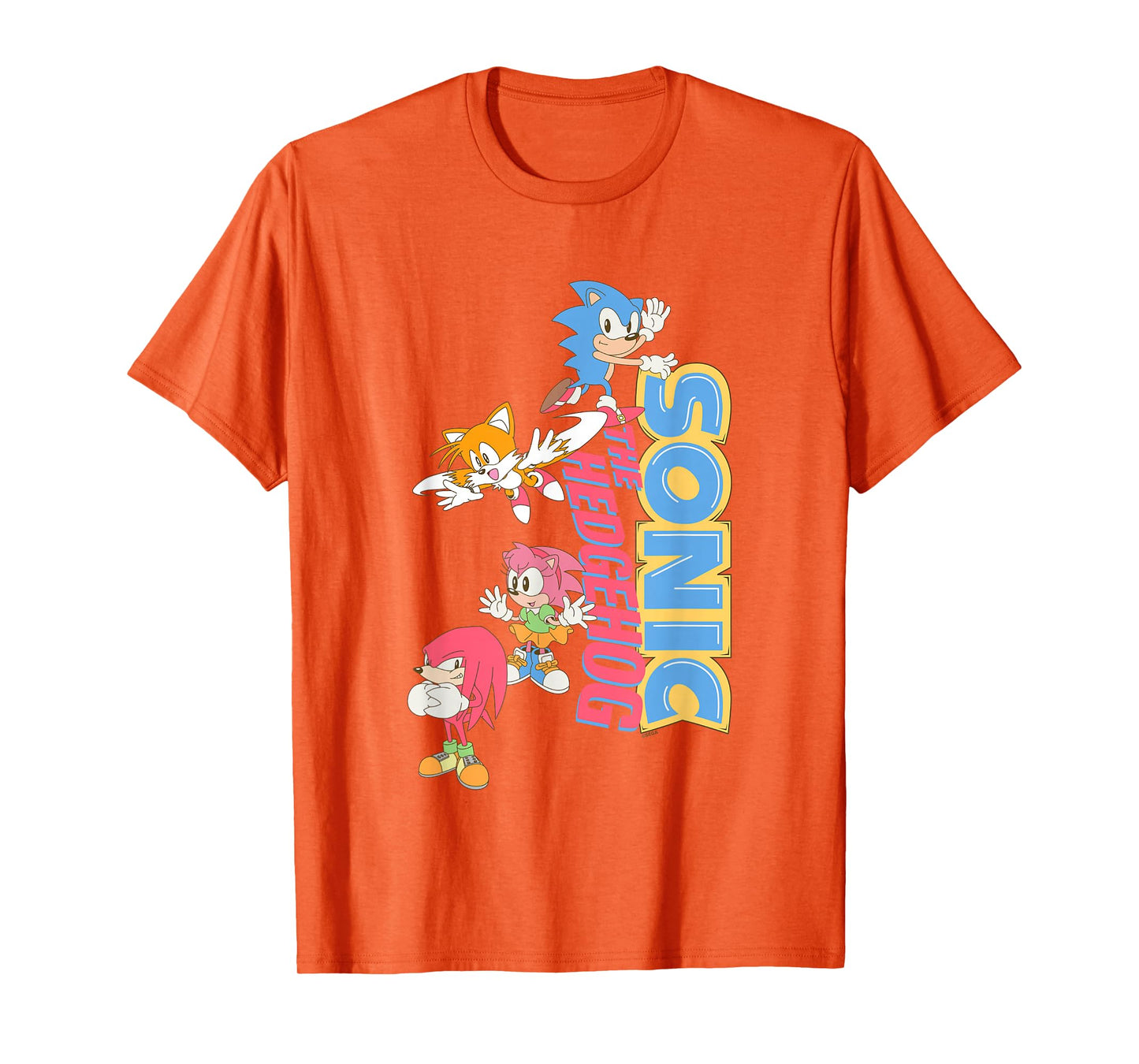 Sonic The Hedgehog Sonic & Friends Cute Retro Group Shot T-Shirt