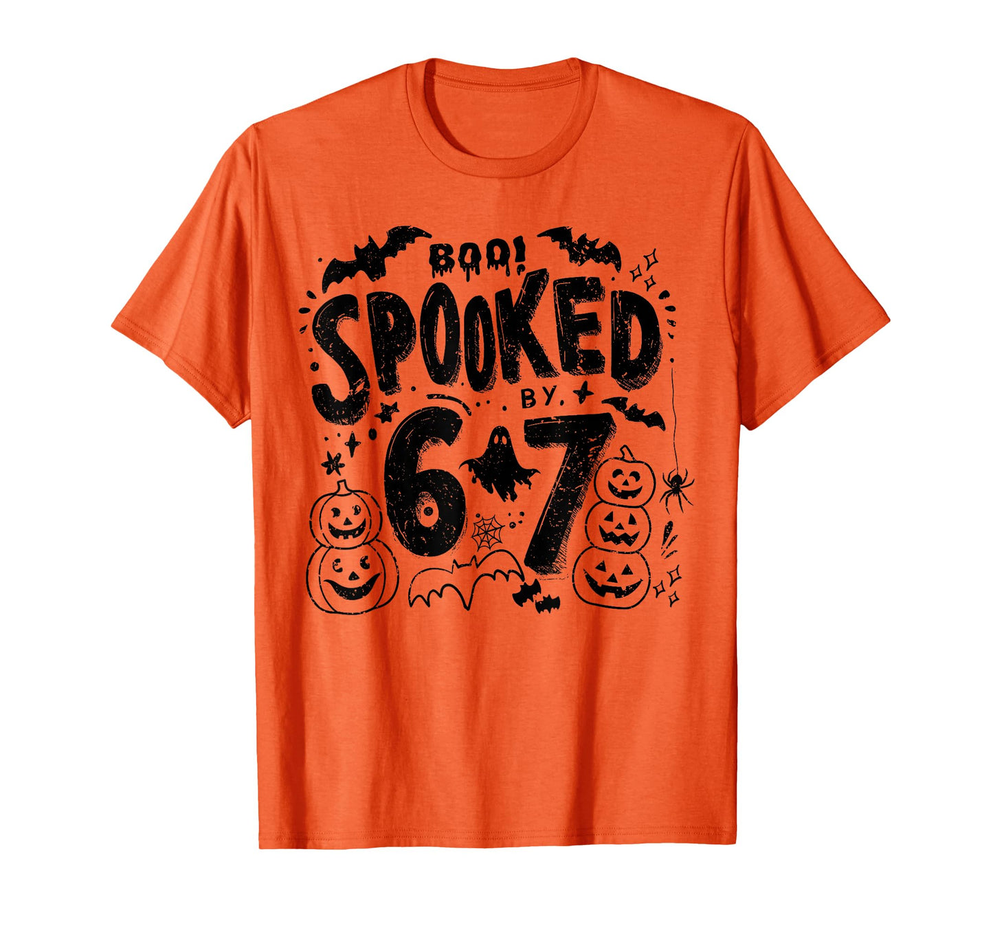 Boo Spooked by 67 Funny Six Seven Meme Halloween 67 Trendy T-Shirt