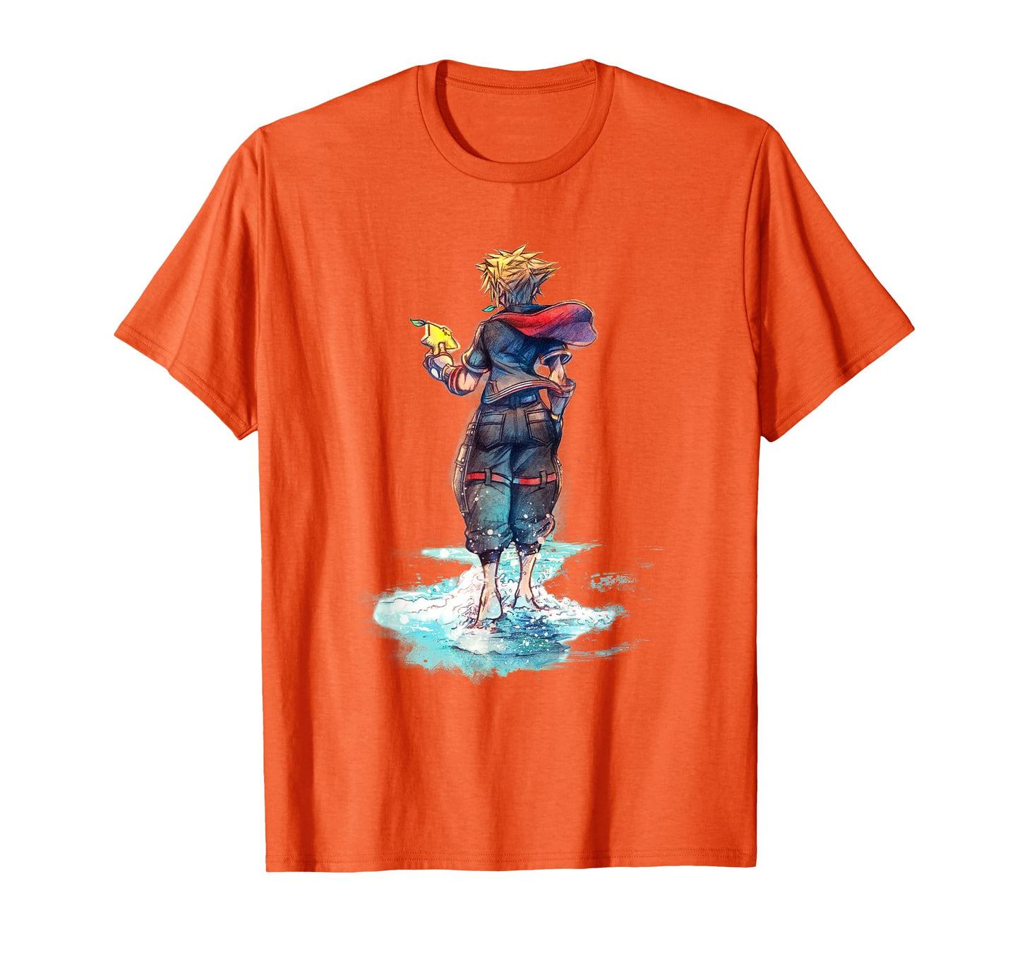 Disney Kingdom Hearts Sora Keyblade Hero Faded Starfish T-Shirt