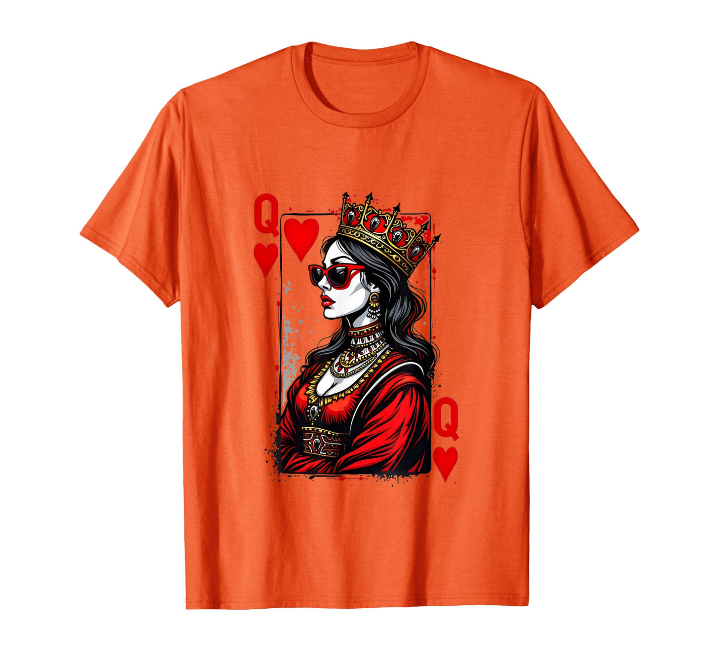 Queen Of Hearts Card Women Valentines Day T-Shirt
