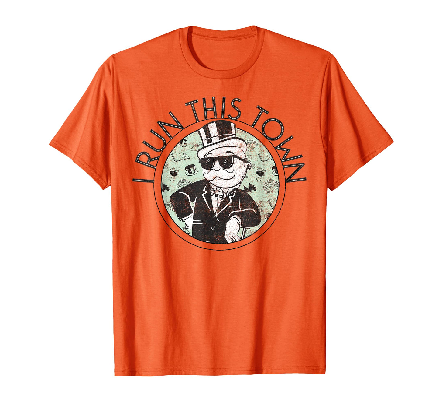 Monopoly Man I Run This Town Vintage Logo T-Shirt