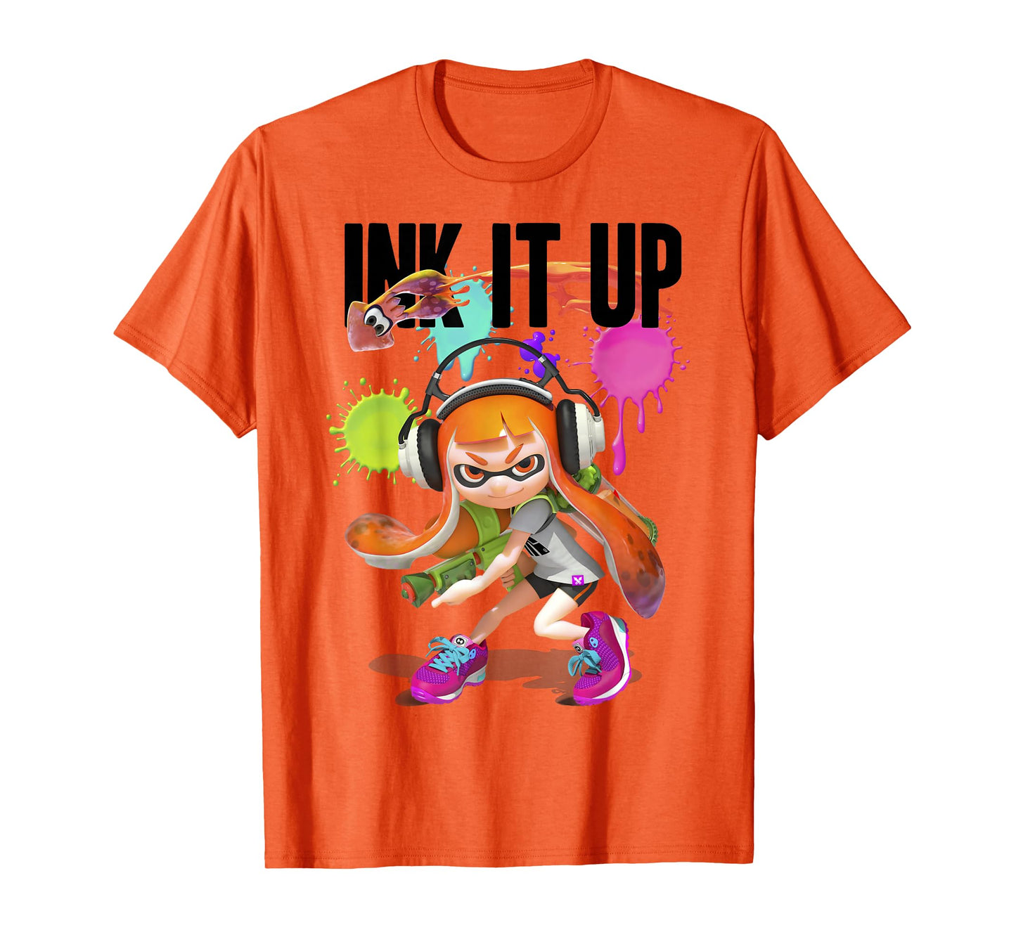 Splatoon Ink It Up Squid Inkling Splatter Poster T-Shirt