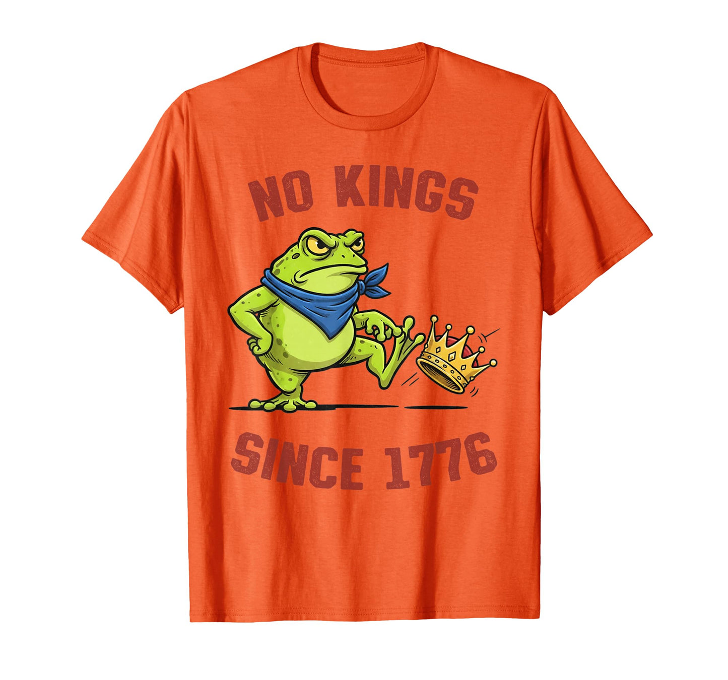 Frog Protest No Kings in America Since 1776 Political Resist T-Shirt