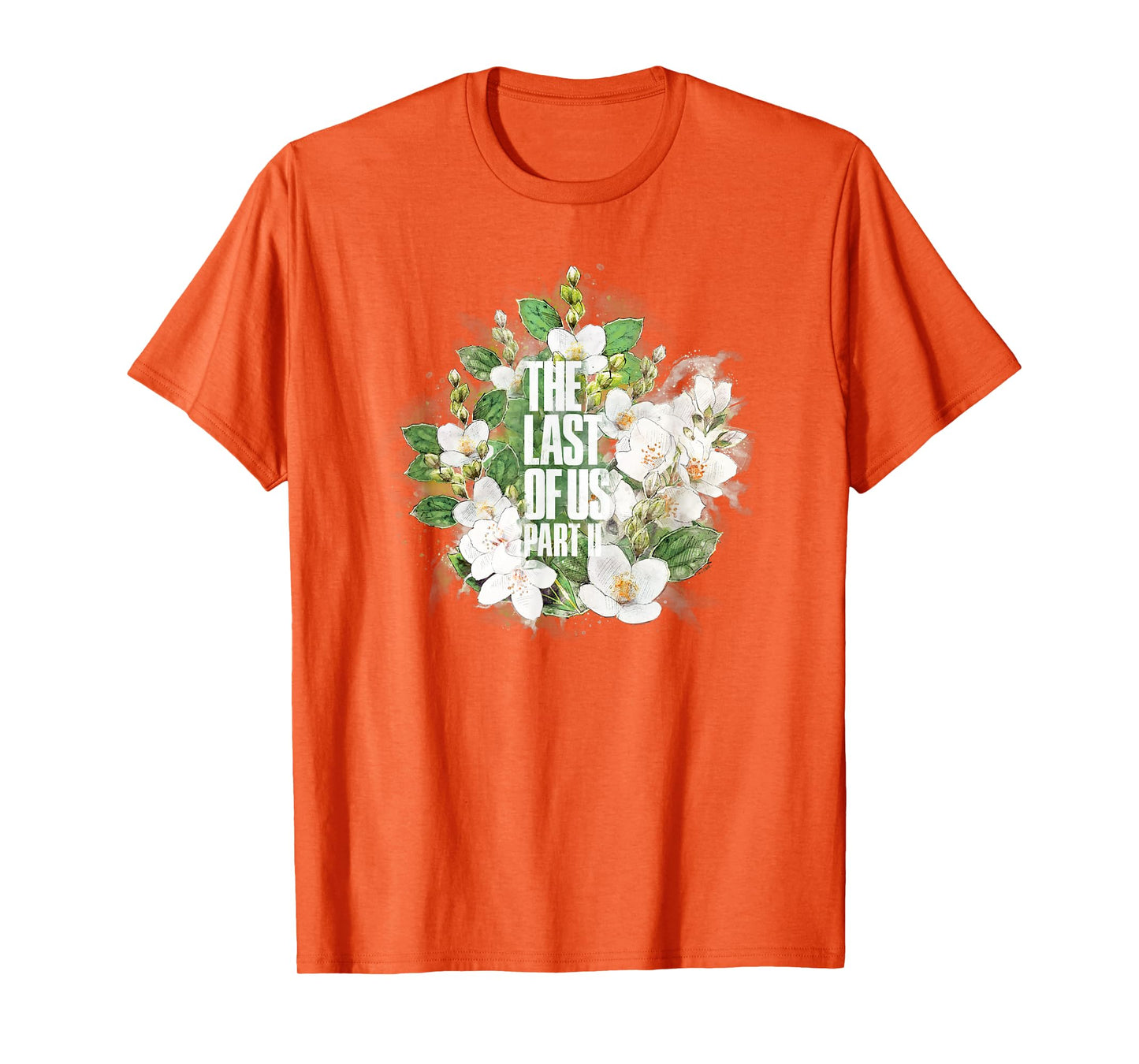 The Last of Us Part II Watercolor Floral Big Chest Logo T-Shirt