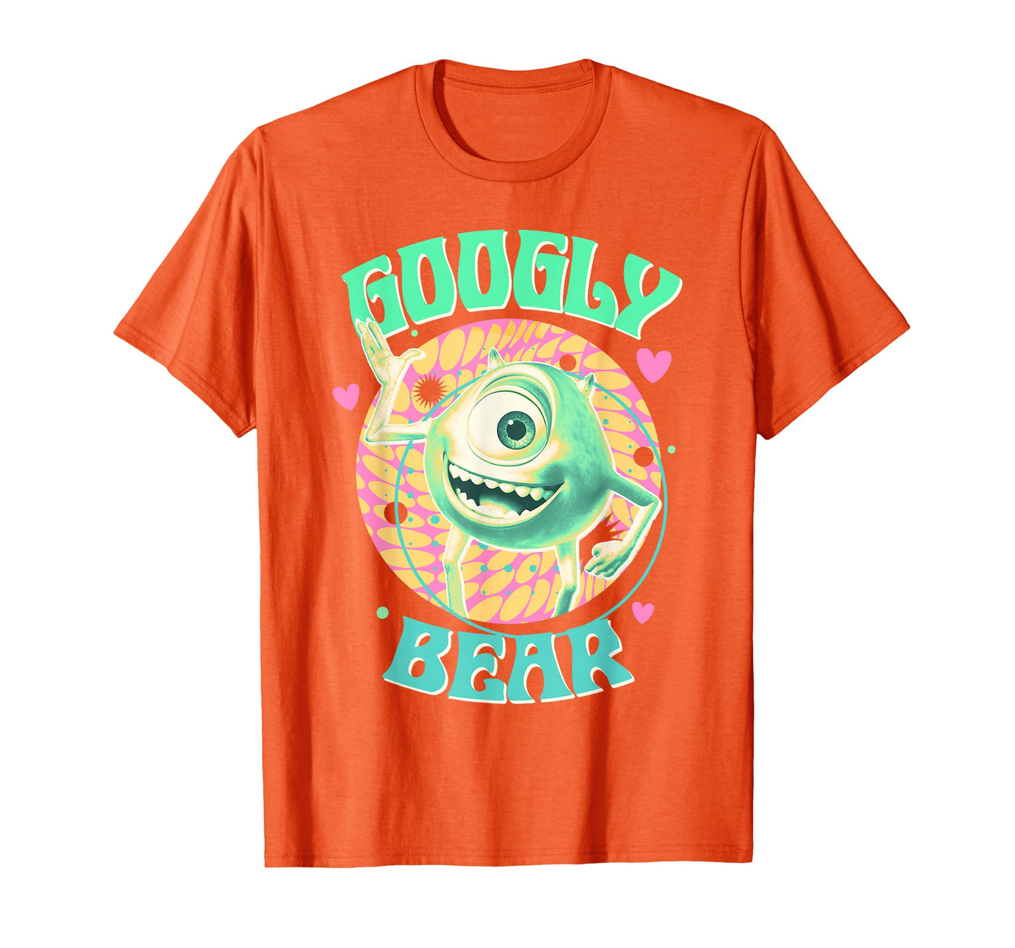 Disney Pixar Monsters University Googly Bear Mike Retro Logo T-Shirt
