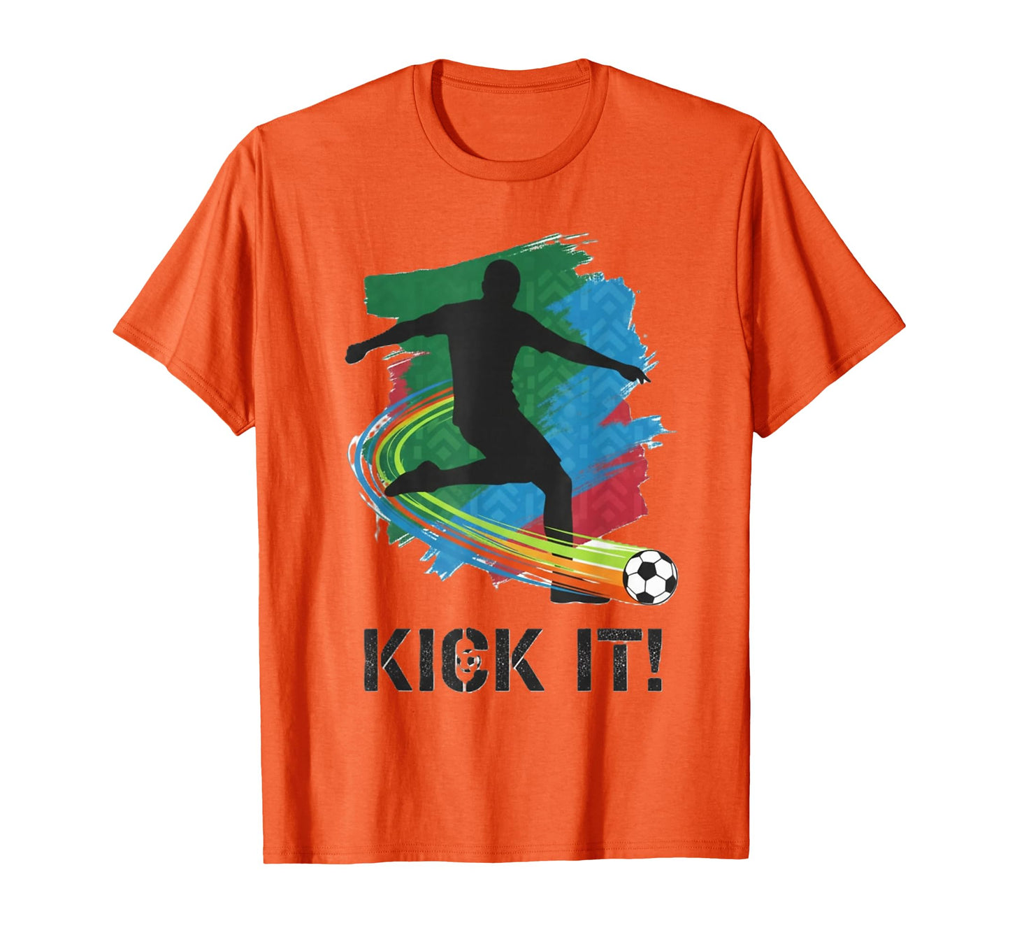 Kick It Soccer Player Silhouette Graphic Tee for Fans T-Shirt