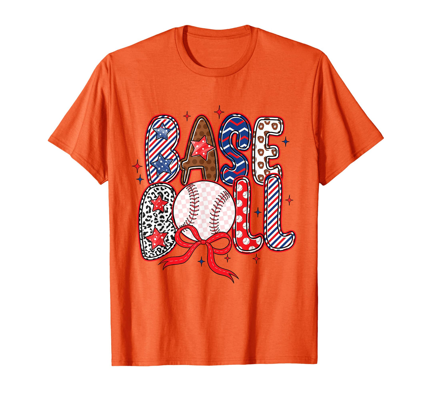 Coquette Bow Baseball Game Day Baseball Mom Mama Girls Kids T-Shirt