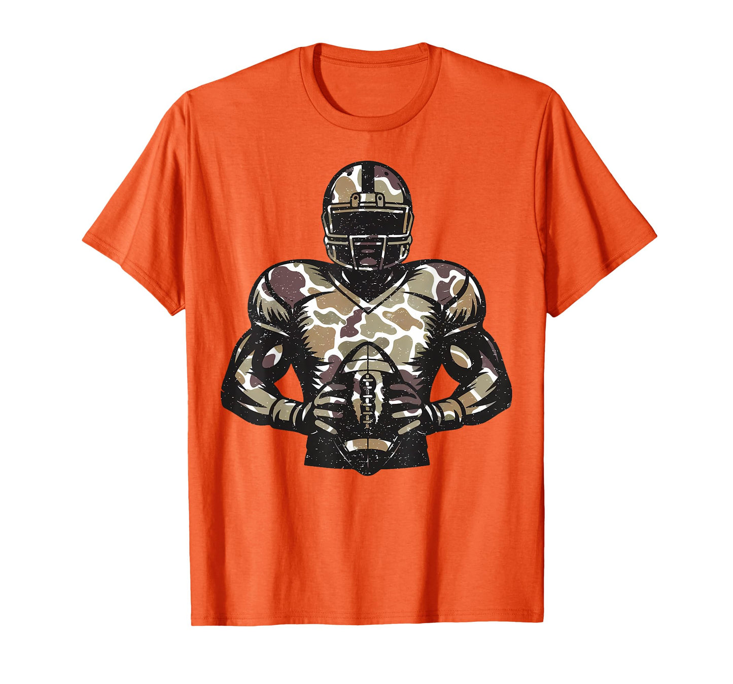 Camo Football Player Camouflage Game Day Touchdown Season T-Shirt