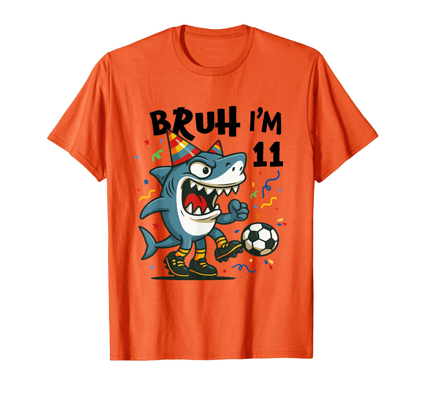 Tralalero Tralala Italian Brainrot Boy Soccer 11th Birthday T-Shirt