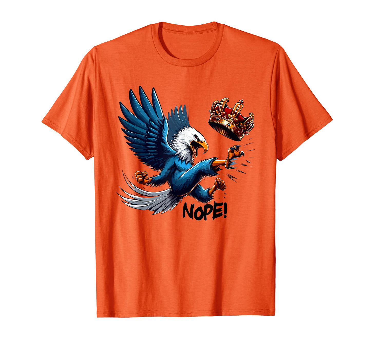 No Kings Nope Bold Minimal Protest Statement T-Shirt