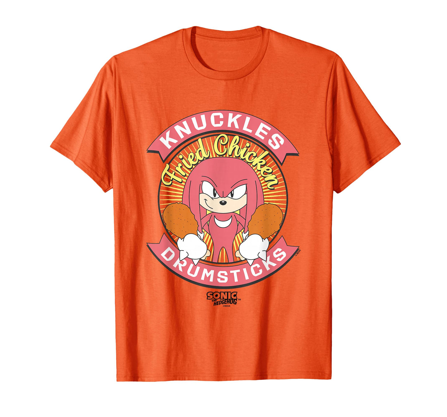 Sonic The Hedgehog Knuckles Drumsticks Fried Chicken Vintage T-Shirt