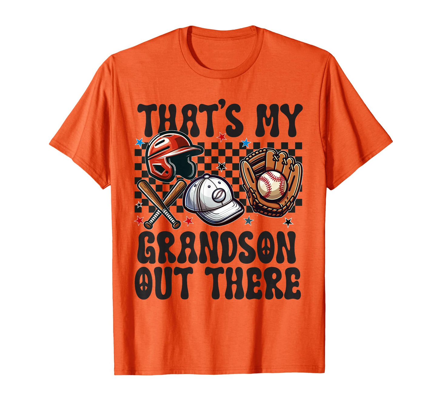 That's My Grandson Out There Baseball For Grandpa Grandma T-Shirt