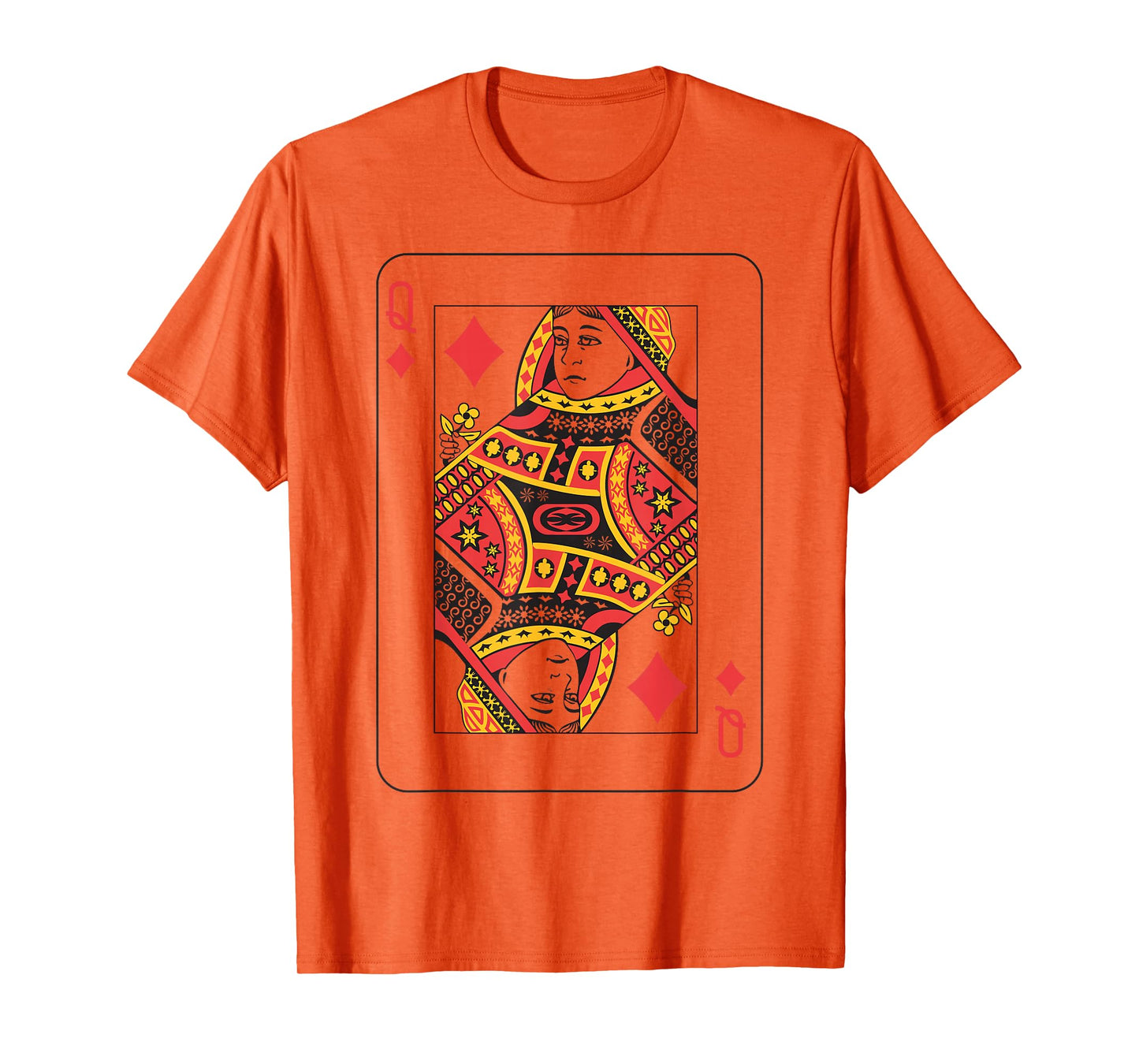 Queen of Diamonds | Deck of Cards Front and Back Costume T-Shirt
