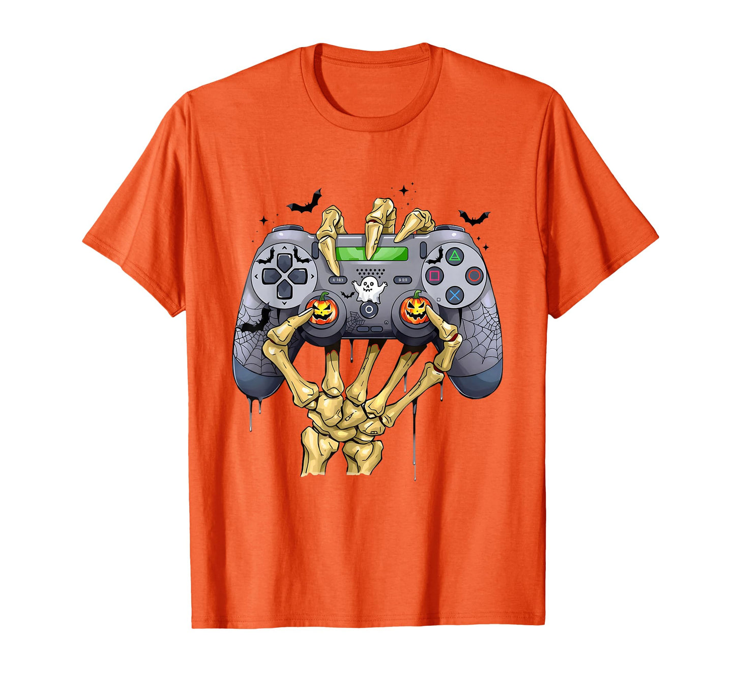 Halloween Skeleton Zombie Gaming Controllers Mummy Boys Kids T-Shirt