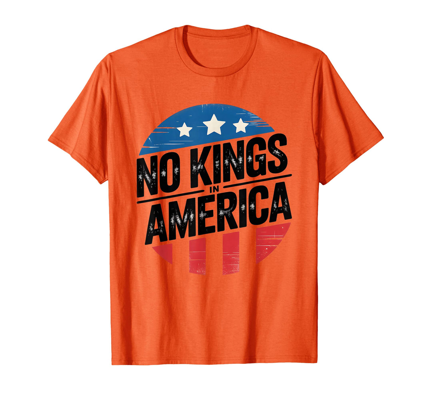 No Kings in America Vintage Patriotic No Kings Democracy T-Shirt