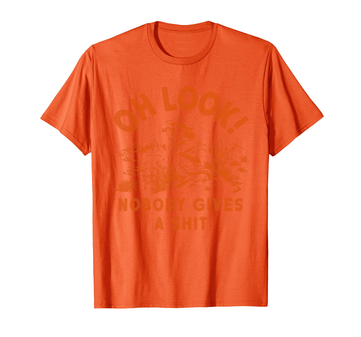 Oh Look Nobody Gives A Shit Funny Vintage Girls Western T-Shirt