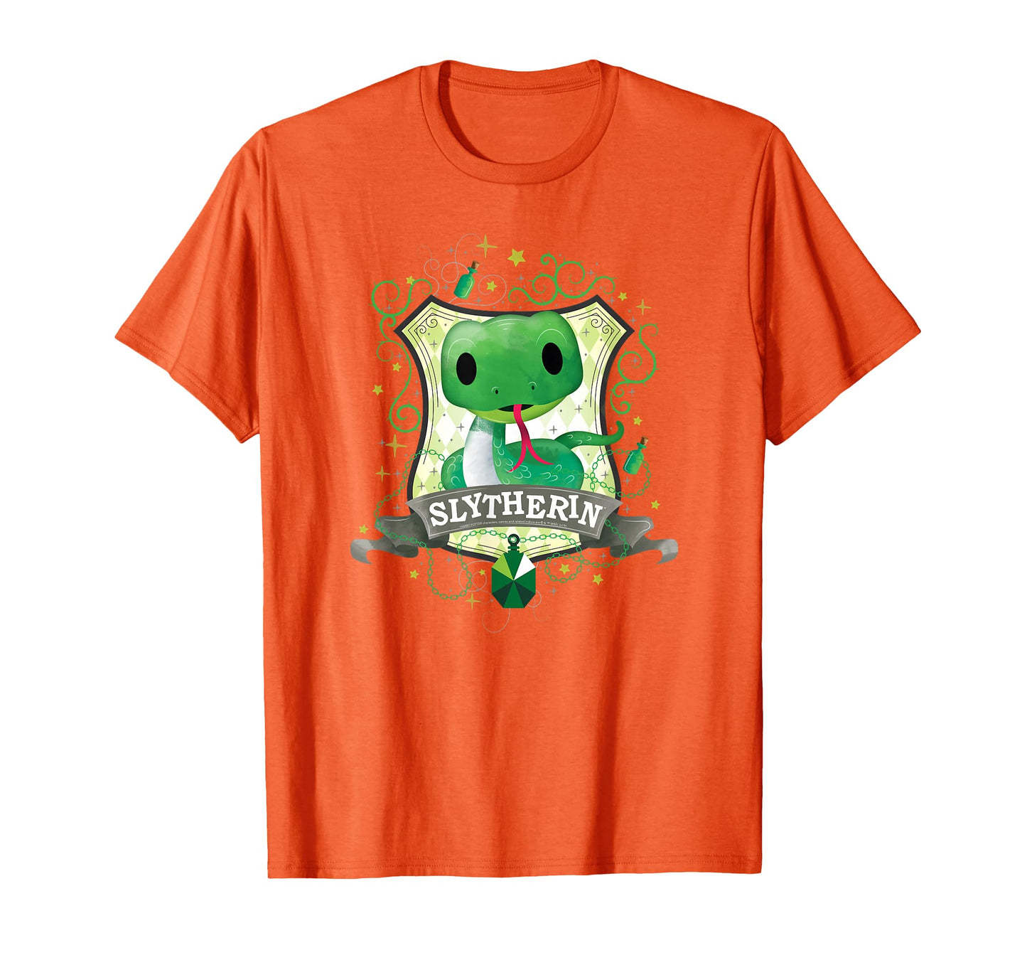 Harry Potter Watercolor Slytherin Crest T-Shirt