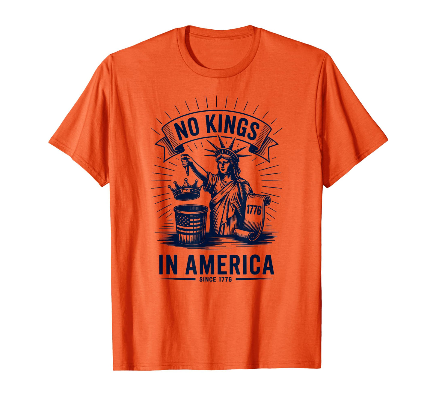 No Kings In America Skeleton Political Men Women T-Shirt