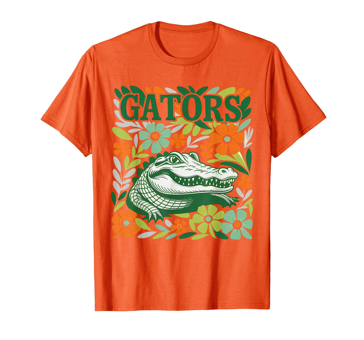 Gators Retro Boho Floral Gator Men Women Girls Boys T-Shirt