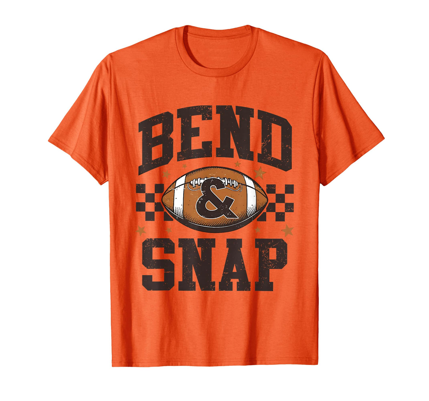 Vintage Funny Game Day Touchdown Cute Bend and Snap Football T-Shirt