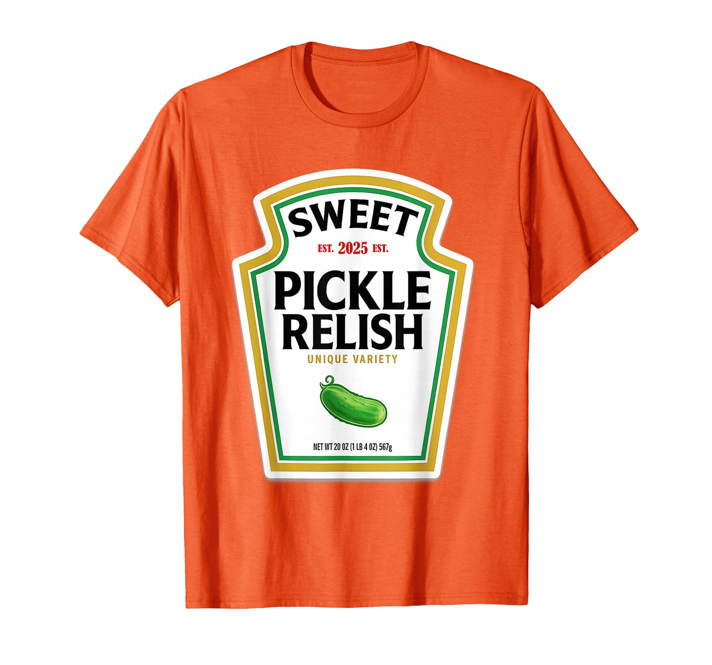 Sweet Green Pickle Relish Funny DIY 2025 Halloween Costume T-Shirt