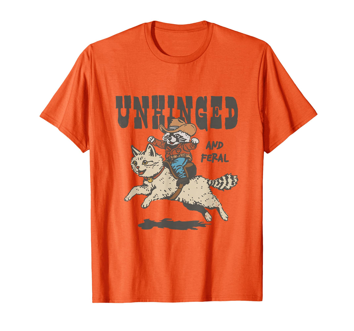 Unhinged And Feral Raccoon Shirt Toddler Racoon Cowboy T-Shirt