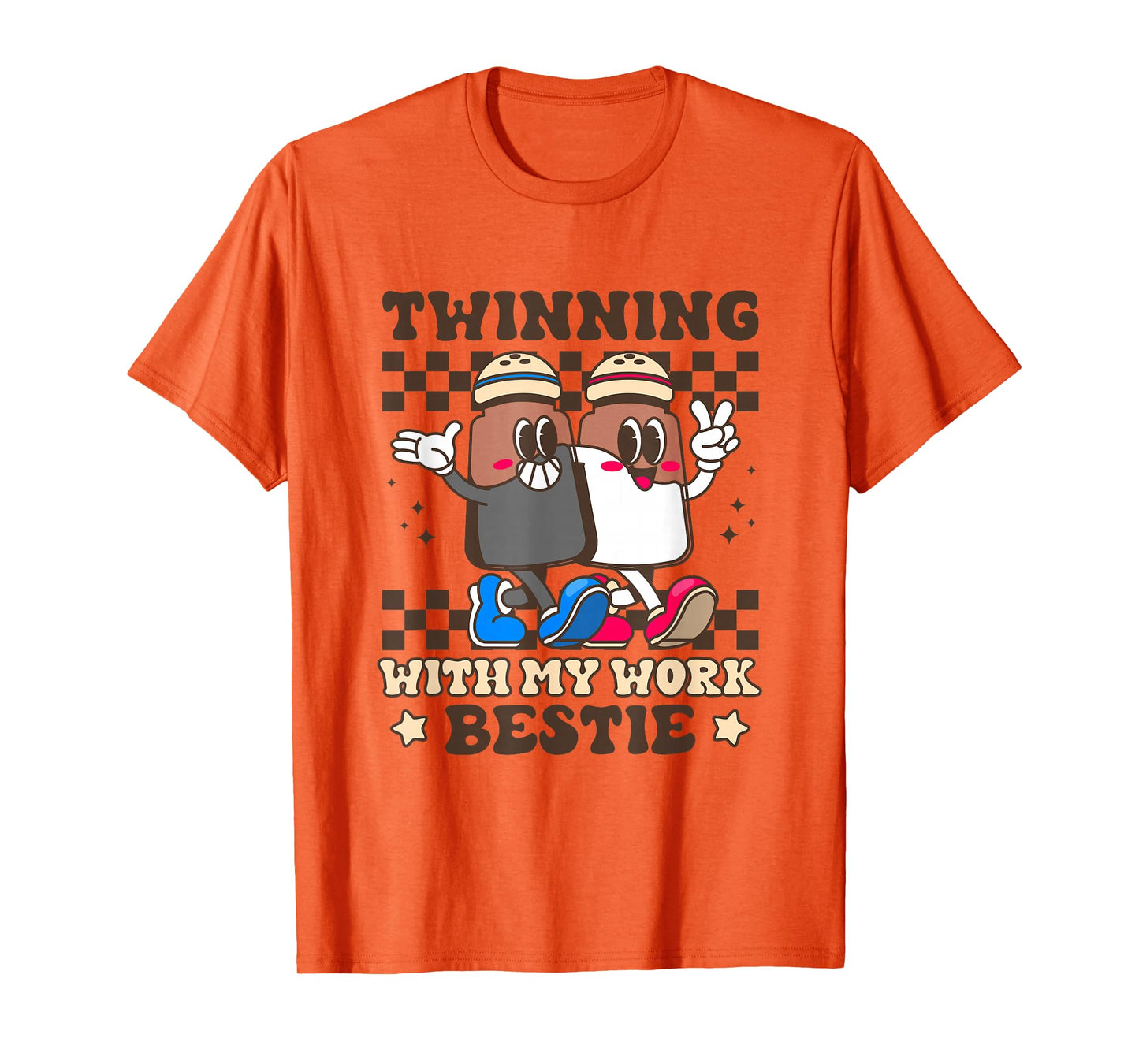 Twinning with My Work Bestie for Women Duo Sisters Matching T-Shirt