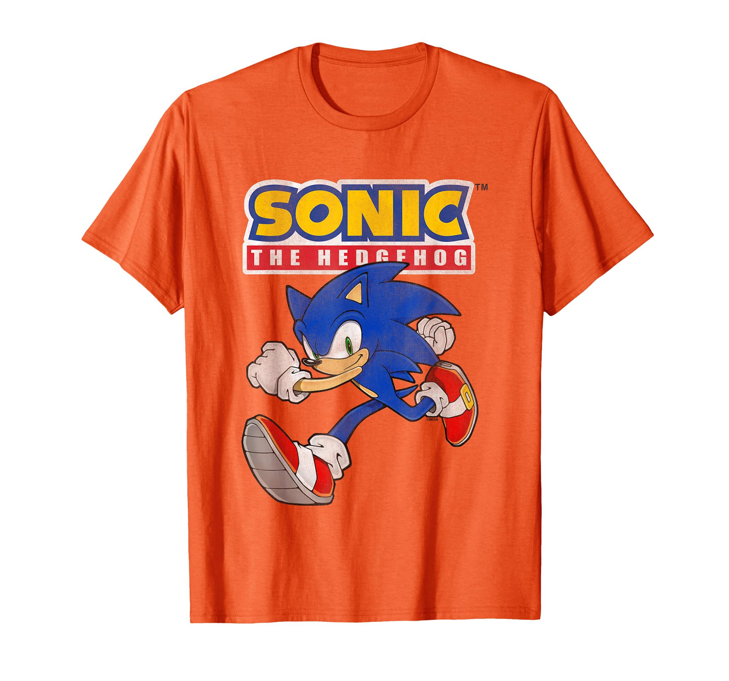 Sonic The Hedgehog Running Sonic Cool Portrait Vintage T-Shirt