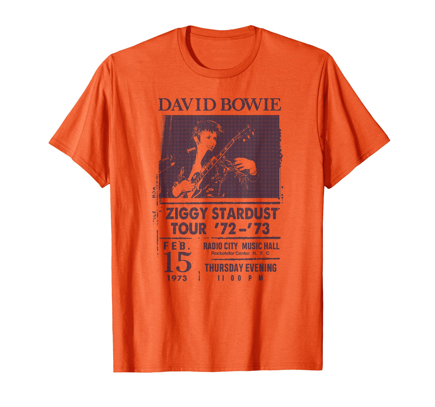 David Bowie Grey Radio City T-Shirt - Classic Fit Crew Neck Cotton Tee for Adults