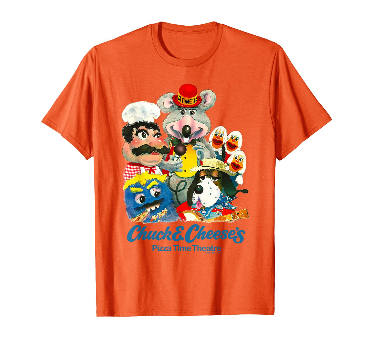 Chuck E. Cheese's Pizza Time Theater Retro Group Painting T-Shirt