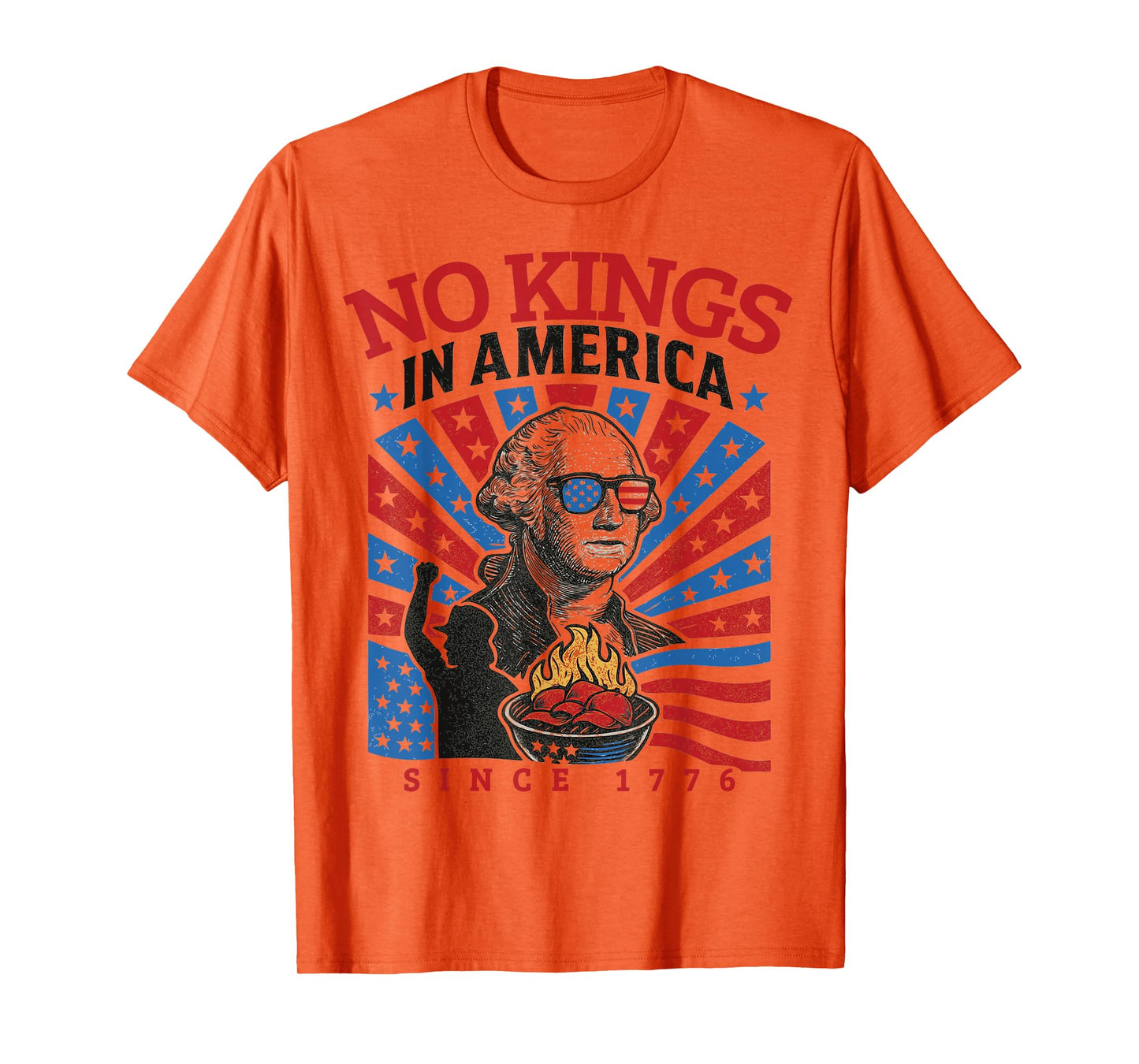 No Kings In America Since 1776 USA Flag Protest T-Shirt