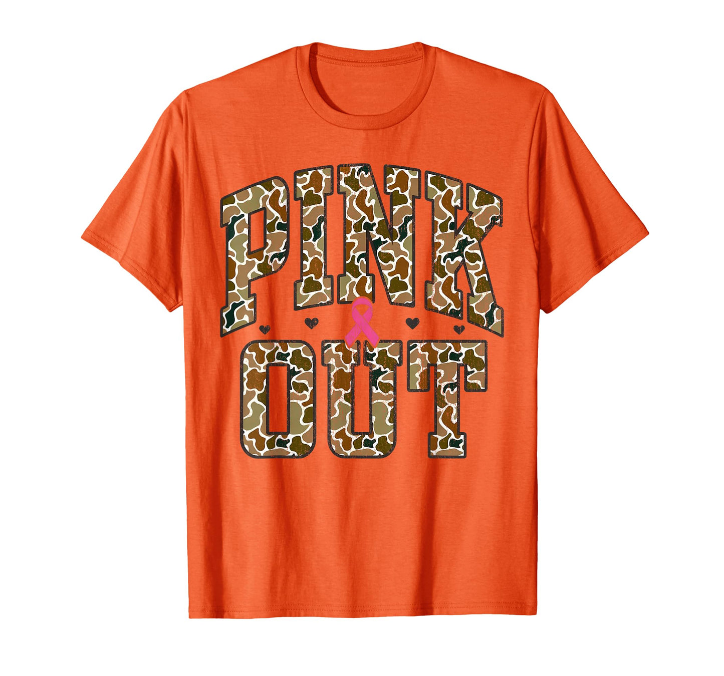 Old School Camouflage Pink Out Breast Cancer Awareness T-Shirt