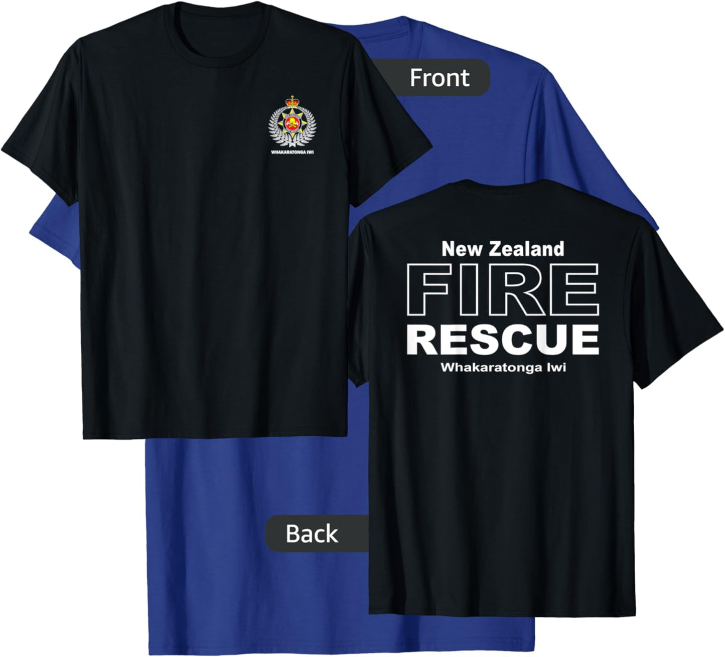 New Zealand Fire Rescue Firefighter T-Shirt - T-Shirt | Royal