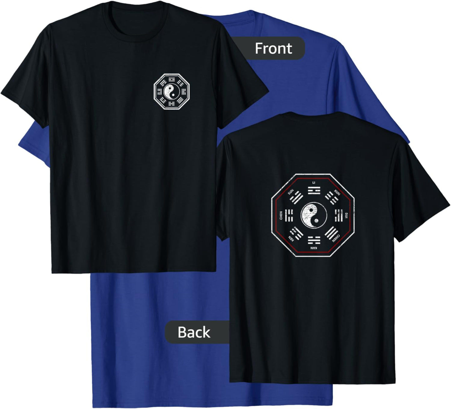 Kan & Li Bagua Yin Yang Tai Chi, Qi Gong, Tibetan Lotus T-Shirt - T-Shirt | Royal
