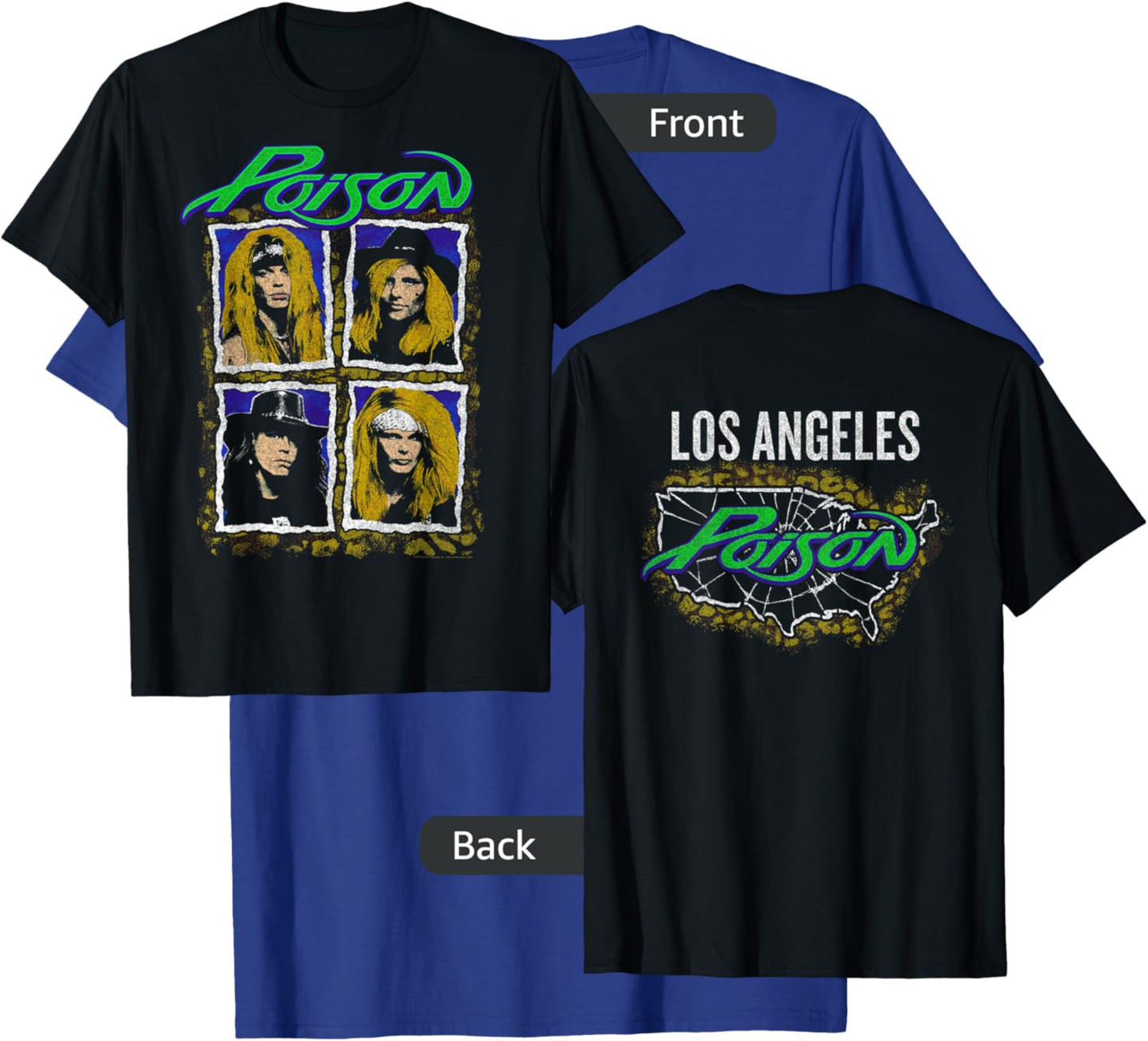 Poison - Vintage City Los Angeles T-Shirt - T-Shirt | Royal