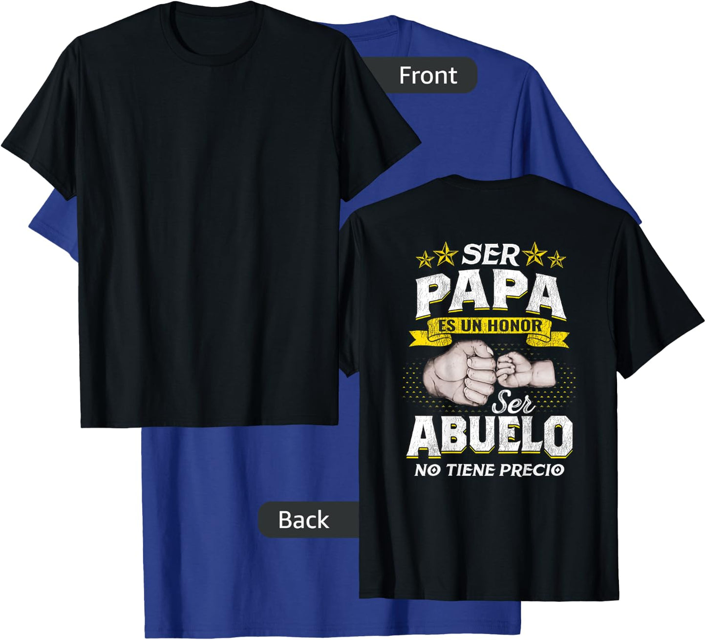 Nuevo Abuelo / New Grandfather Beautiful Saying T-Shirt - T-Shirt | Royal