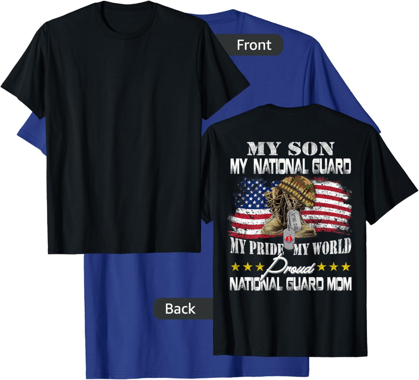 Proud National Guard Mom National Guard Graduation Mom T-Shirt - T-Shirt | Royal