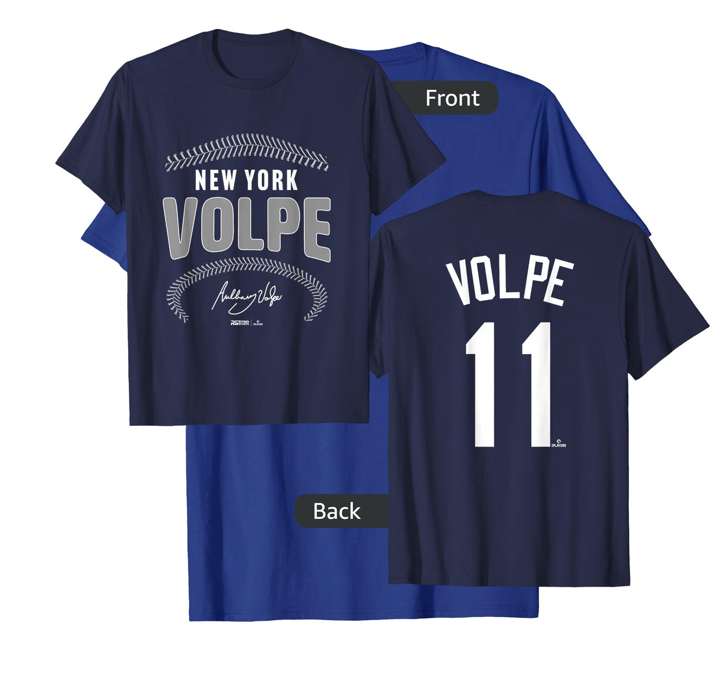 Anthony Volpe New York Baseball Name & Number (Front & Back) T-Shirt